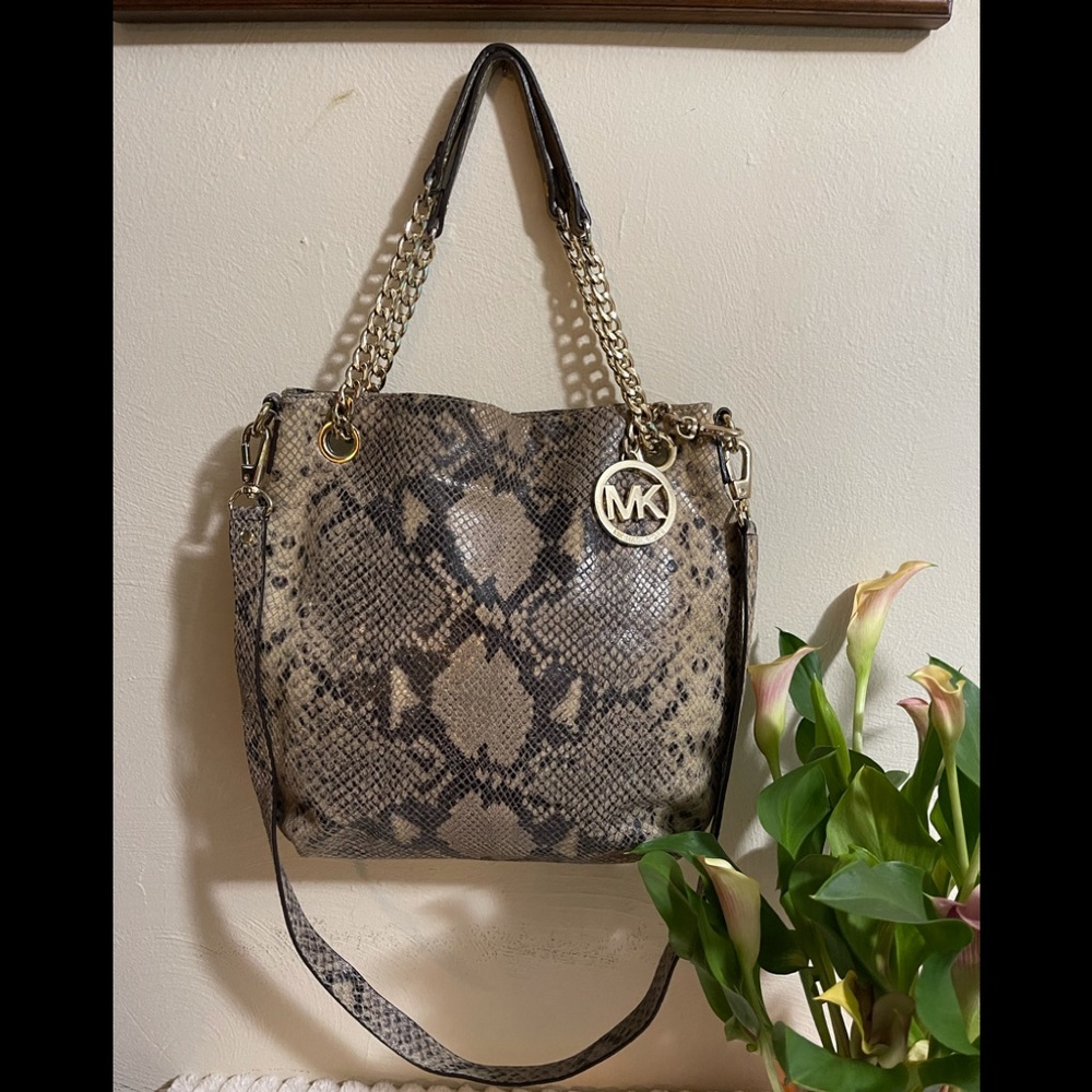Michael Kors Snakeskin Convertible Purse